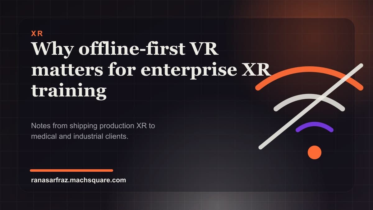 Why offline-first VR matters for enterprise XR training — blog post thumbnail
