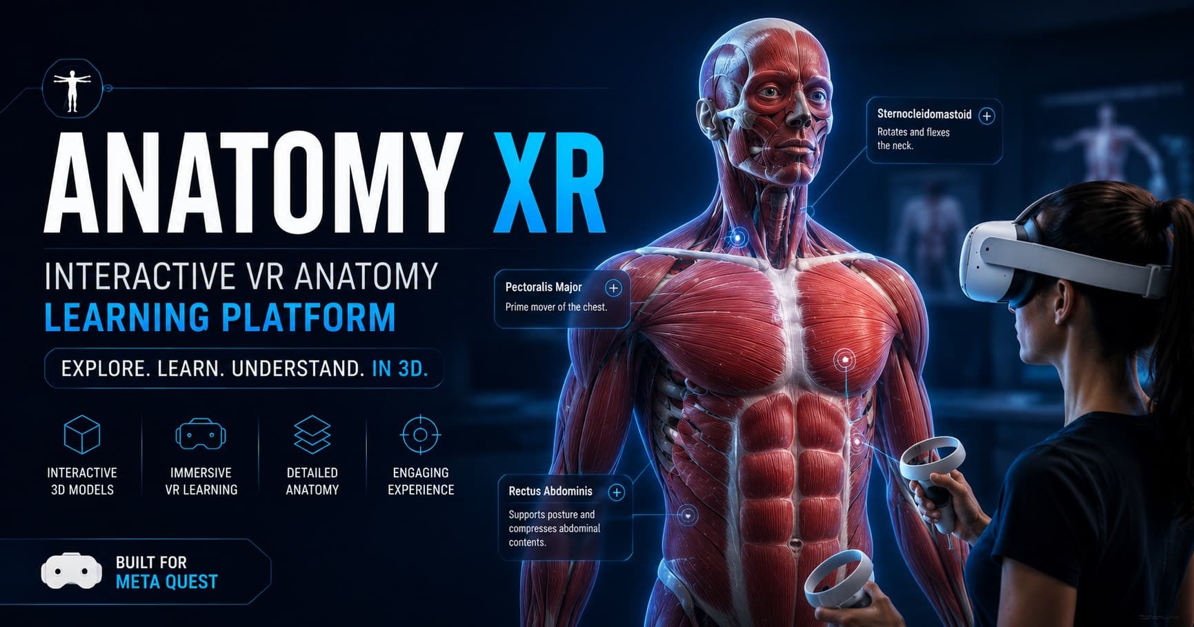 Anatomy XR — Interactive VR Anatomy Learning Platform for Meta Quest project thumbnail